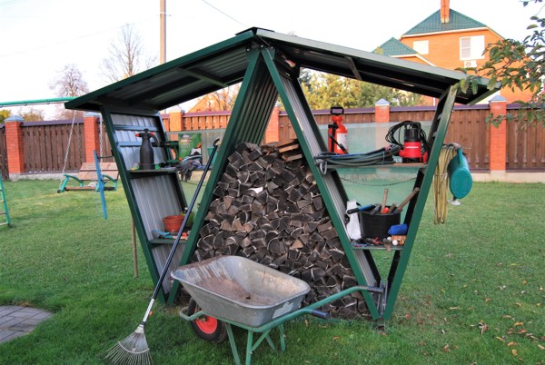 Дровница Greenstorage, зеленая