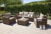 Набор садовой мебели California 3 Seater, капучино